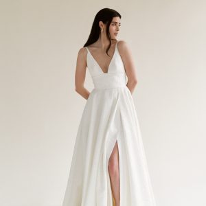 A line jacquard wedding dress